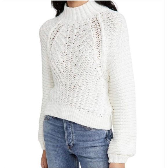 Free People Ivory Chunky Knit Sweater - Picture 3 of 9